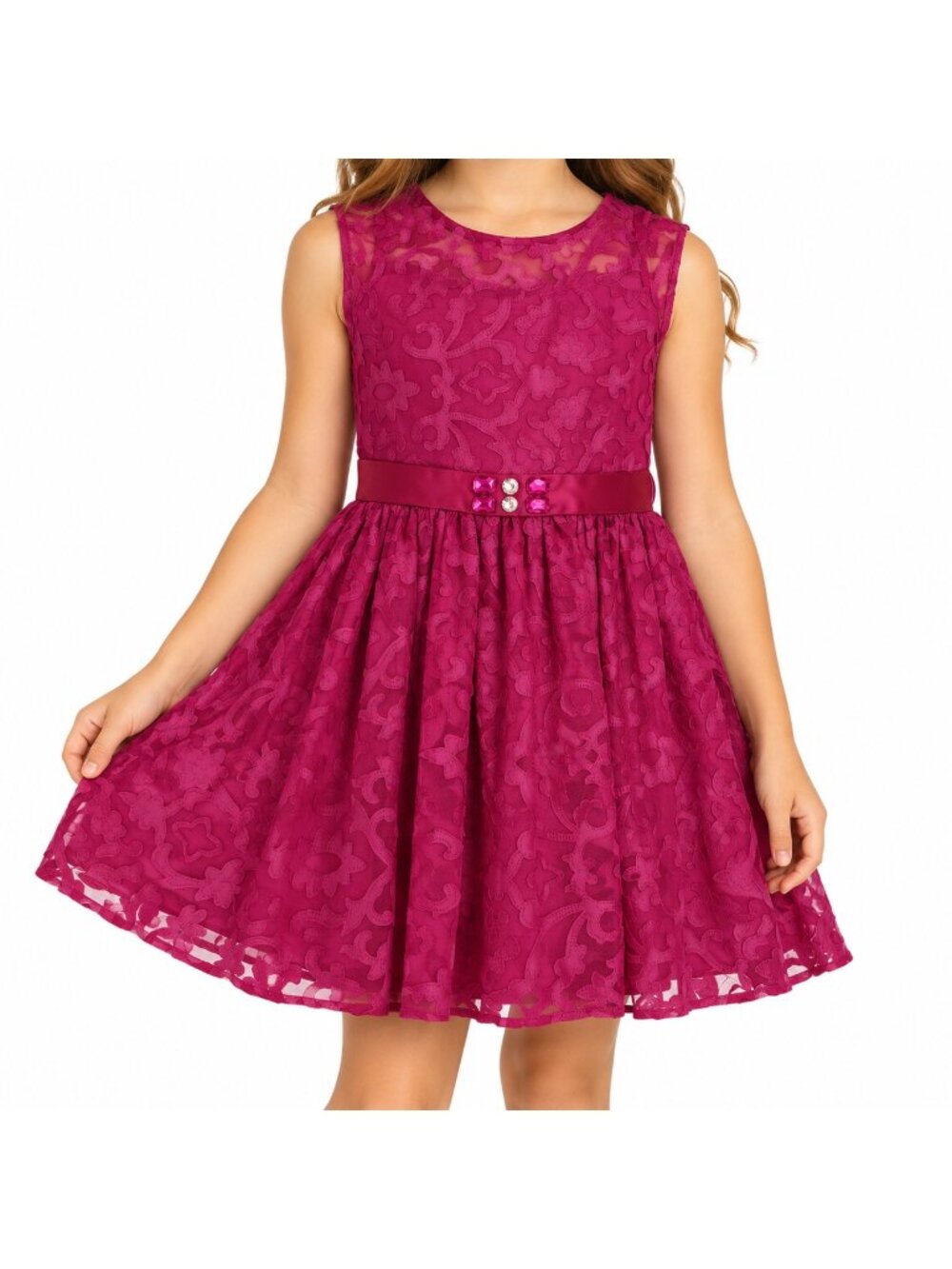 American Girl Merry Magenta Tulle Party Dress Pink Size 6